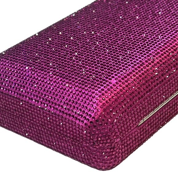 Sparkling Pink Clutch with few missing stones & scraped on one corner visible - Picture 12 of 14